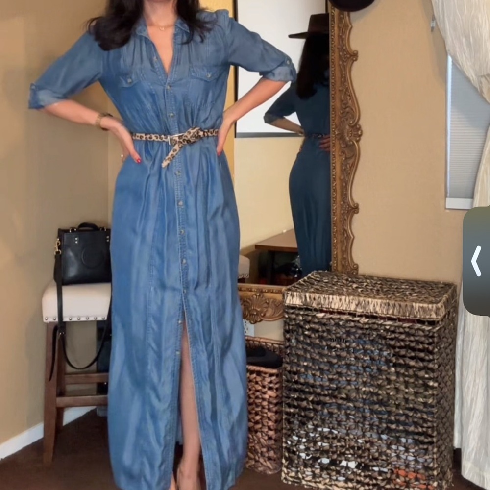 Maxi dress denim like